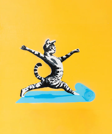 "Yoga Cat" brings a smile to the face of anyone who sees it, reminding us to take a moment to stretch, breathe, and embrace the lighter side of life. Whether you’re a yoga enthusiast, a cat lover, or both, this piece is the perfect addition to any collection, adding a touch of humor and a lot of heart.